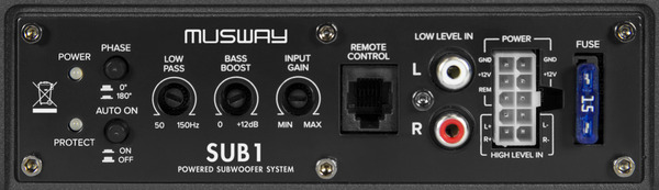 Musway SUB1 FLAT DESIGN SUBWOOFER SYSTEM (UNDER-SEAT) image 1